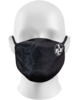 Gesichtsmaske Teufelskopf Logo schwarz