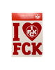 Aufkleber I love FCK